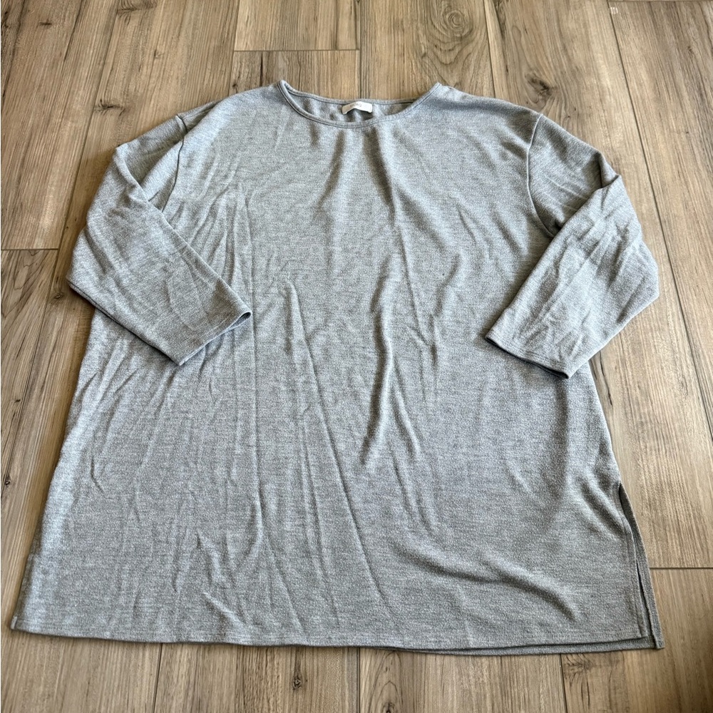 Storq Maternity Gray Long Sleeve Top Size Large